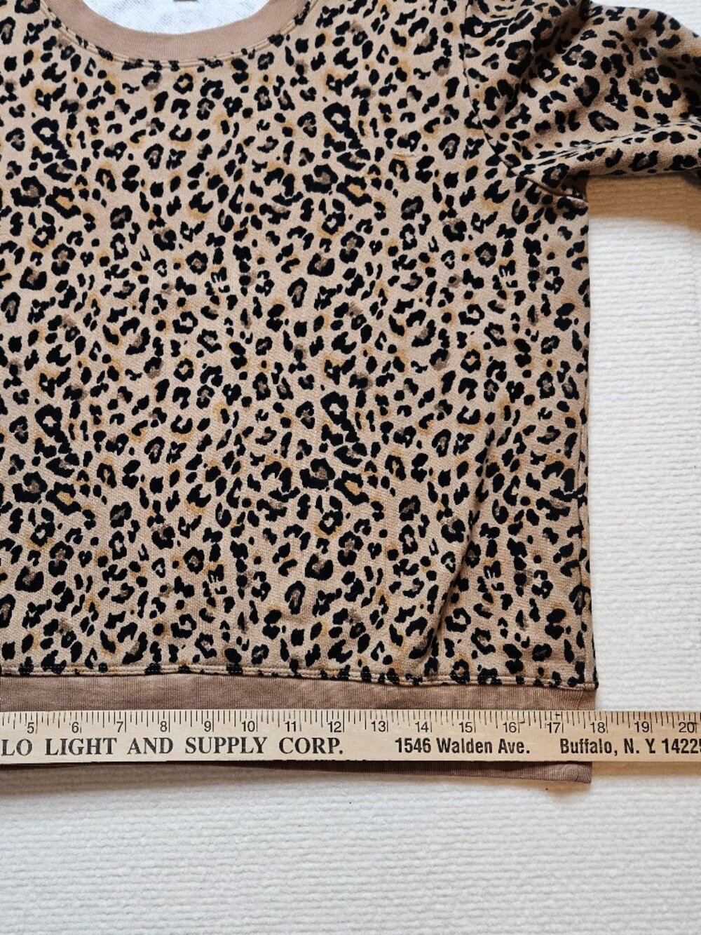 Re-Imagined by J. Crew Factory leopard pullover sweatshirt - size Small - Picture 4 of 9